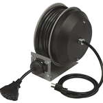 Strongway Heavy-Duty Retractable Extension Cord Reel - 30ft, 12/3 & Triple Tap