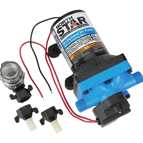 NorthStar 12-Volt On-Demand RV Potable Water Pump - 3 GPM & 1/2in NPS-M Ports