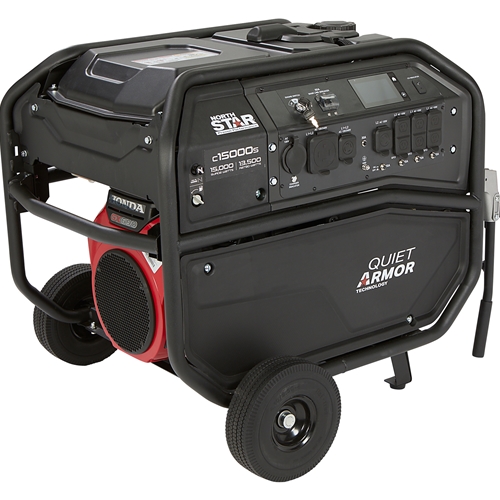 NorthStar c15000s Commercial-Grade Portable Generator - Electric Start, 15,000 Surge Watts & 13,500 Rated Watts