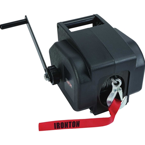 Ironton 12-Volt DC-Powered Electric Marine Winch - 2000-Lb Capacity & Steel Wire Rope