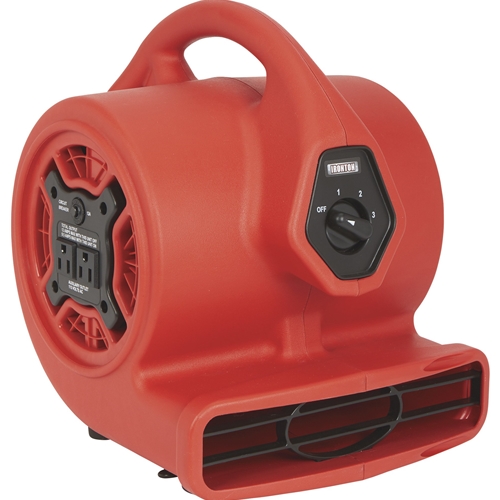 Ironton Mini Air Mover Carpet/Floor Blower with Built-In Outlet - 1/8 HP