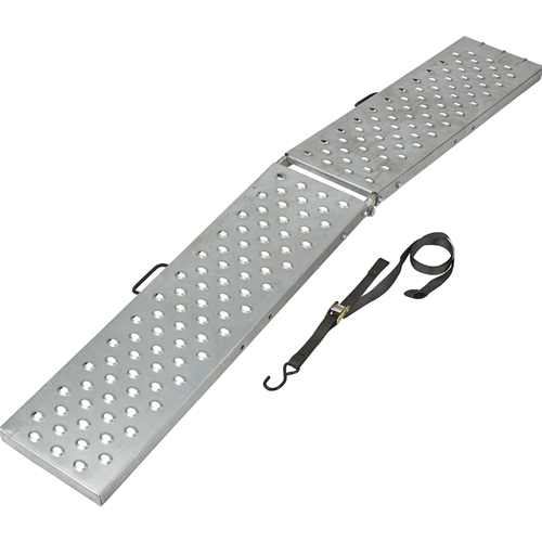 Ironton Folding Galvanized Steel Loading Ramp - 700-Lb Capacity & 80in Long