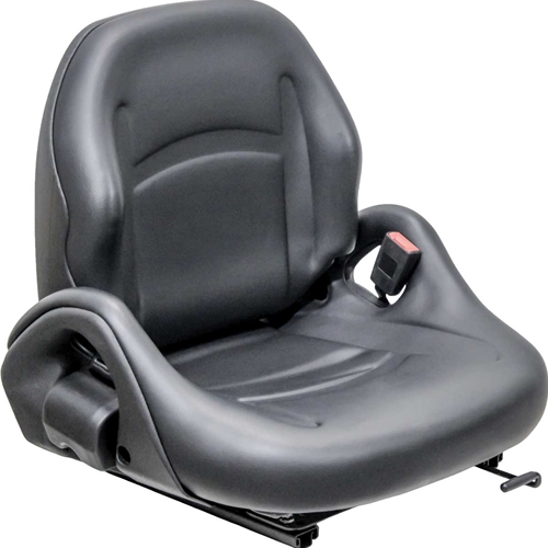 Doosan Forklift Seat Assembly - Fits Various Models - Black Vinyl